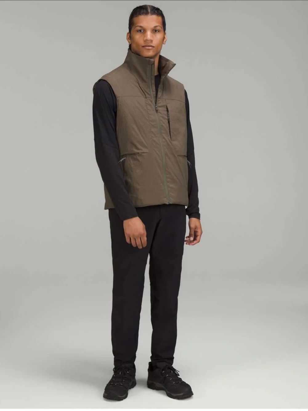 Lululemon Insulated Hiking Vest Mens Size Large L Green Ripstop Athleisure